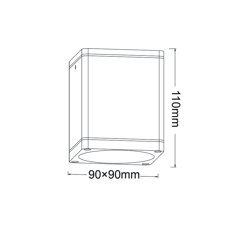 ^GU10 SQUARE CEILING LUMINAIRE 230V AC DARK GREY IP65 GU10 MAX.35W LG2401GU10G ^GU10 SQUARE CEILING LUMINAIRE 230V AC DARK GREY IP65 GU10 MAX.35W LG2401GU10G