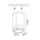 ^GU10 CEILING LUMINAIRE 230V AC DARK GREY IP54 MAX.35W LG2883G