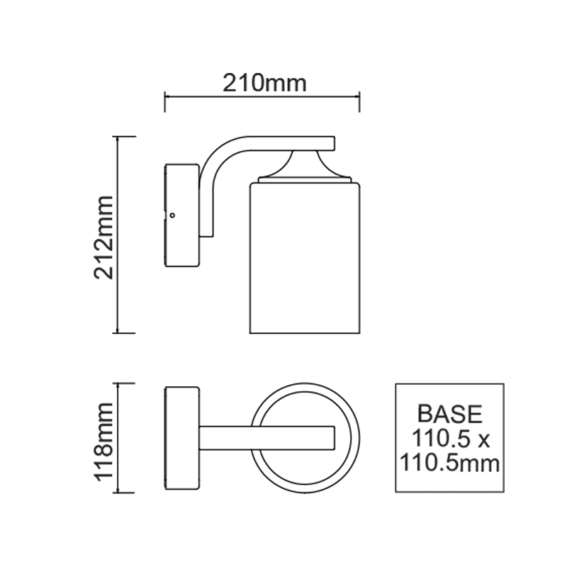 ^E27 WALL LUMINAIRE 230V AC DARK GREY IP54 MAX.60W LG5771G ^E27 WALL LUMINAIRE 230V AC DARK GREY IP54 MAX.60W LG5771G