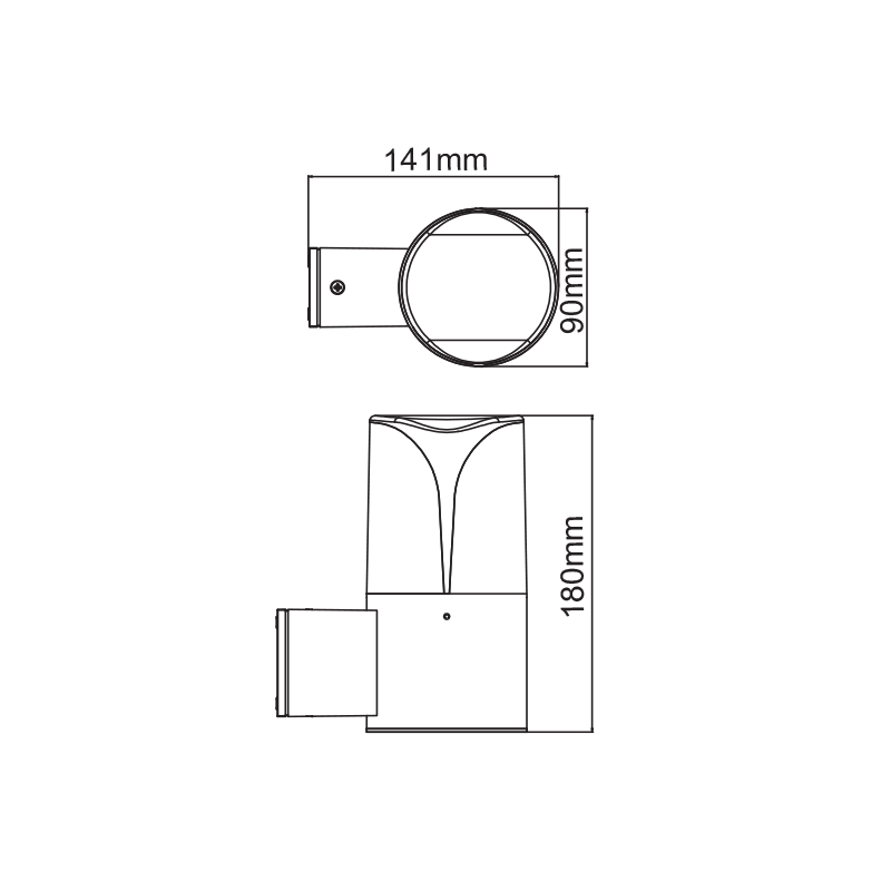 ^E27 WALL LUMINAIRE 230V AC DARK GREY IP54 MAX.23W LG8304G