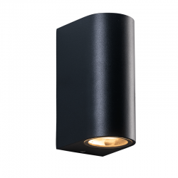 GU10 WALL LUMINAIRE 230V AC SAND BLACK IP65 MAX.2X35W LG2202GU10B GU10 WALL LUMINAIRE 230V AC SAND BLACK IP65 MAX.2X35W LG2202GU10B