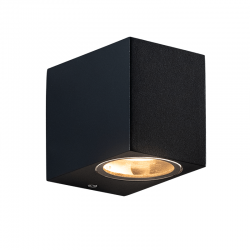 GU10 WALL LUMINAIRE 230V AC SAND BLACK IP65 MAX.35W LG2203GU10B