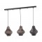 ^ NETTO PENDANT LUMINAIRE 3XE27 BROWN CLAY Φ20Χ84ΧΗ120CM V372643PSB