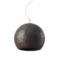 ^ NETTO PENDANT LUMINAIRE 1XE27 BROWN CLAY Φ35ΧΗ120CM V372351PBN