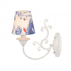 ^ NETTO WALL LUMINAIR 1ΧΕ14 METAL WHITE BLUE+SHADE NAVY 229Χ14Χ30CM EG169881WB