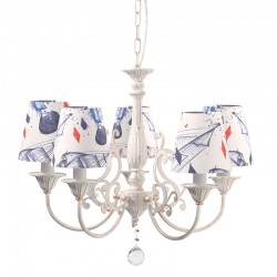 ^ NETTO PENDANT 5ΧΕ14 METAL WHITE BLUE+SHADE NAVY Φ60ΧΗ93CM EG169885PB ^ NETTO PENDANT 5ΧΕ14 METAL WHITE BLUE+SHADE NAVY Φ60ΧΗ93CM EG169885PB
