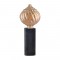 ^ NETTO TABLE LUMINAIRE 1XE27 BLACK EMBOSSED CLAY 6Χ6ΧΗ15CM V372011TCBK