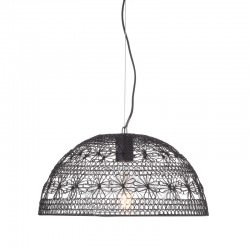 ^ NETTO PENDANT LUMINAIRE 1ΧΕ27 BLACK FABRIC & METAL Φ40ΧΗ120CM GN799401PB