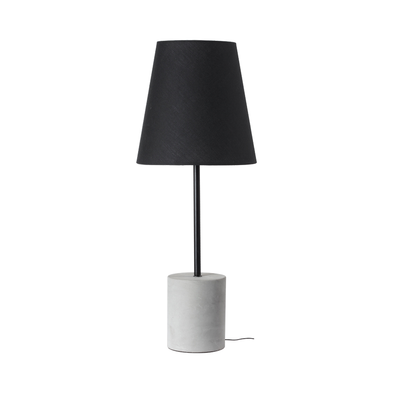 ^ NETTO TABLE LIGHTING 1ΧΕ14 CEMENT+BLACK METAL+ SHADE Φ20ΧΗ45CM TF8721TCB