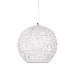 ^ NETTO PENDANT LUMINAIRE 1ΧΕ27 WHITE FABRIC & METAL Φ30ΧΗ120CM GN799301PW