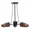 ^ NETTO PENDANT 3ΧΕ27 METALLIC BLACK+ COPPER GRID Φ60ΧΗ77CM EG166123PBC