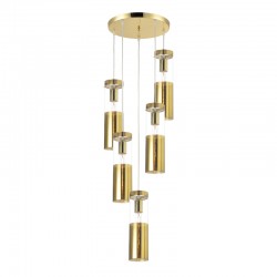 ^ NETTO PENDANT 5XE27 BRASS GLASS+METAL Φ37ΧΗ180CM V371975PPB ^ NETTO PENDANT 5XE27 BRASS GLASS+METAL Φ37ΧΗ180CM V371975PPB