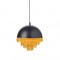 ^ NETTO PENDANT L/F 1XE27 METAL BLACK/BRASS +THREAD Φ25ΧΗ100CM DCR1711725P