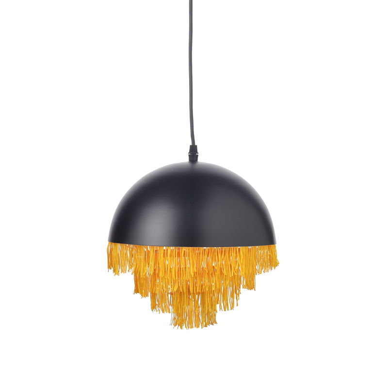 ^ NETTO PENDANT L/F 1XE27 METAL BLACK/BRASS +THREAD Φ25ΧΗ100CM DCR1711725P