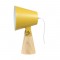 ^ NETTO TABLE LIGHTING 1ΧΕ14 WOOD+YELLOW METAL 15Χ15ΧΗ29,5CM TF177491TYW