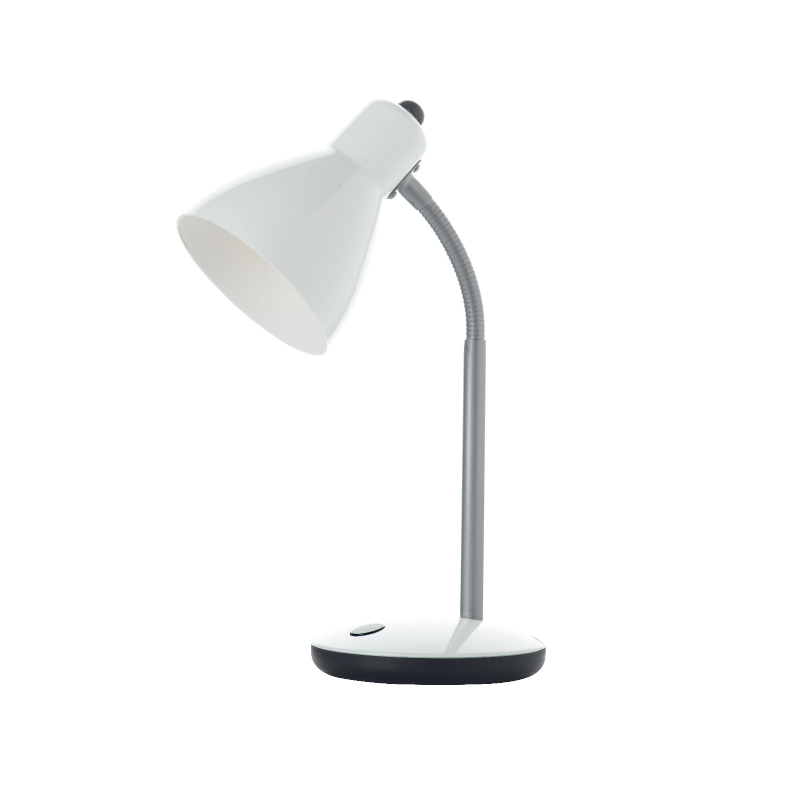 NETTO METALLIC WHITE DESK LAMP LED 6W 400LM 4000K +SWITCH ON-OFF 1188LED640W NETTO METALLIC WHITE DESK LAMP LED 6W 400LM 4000K +SWITCH ON-OFF 1188LED640W
