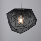 NETTO PENDANT LIGHTING 1ΧE27 BLACK FABRIC+ METAL D42XH120CM MARS EF07P142BK