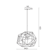 NETTO PENDANT LIGHTING 1ΧE27 BLACK FABRIC+ METAL D42XH120CM MARS EF07P142BK