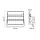 LED HIGH POWER FLOOD LUMINAIRE 720W, 111600LM, 5000K, 40°, 230V AC, IP65, IK10 GLAD7205040