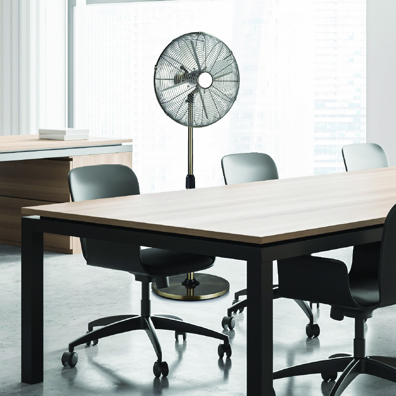 STAND FAN, METALLIC, NIKEL WITH 3 SILVER BLADES, DIAM45, AC 60W FANSMPS50 STAND FAN, METALLIC, NIKEL WITH 3 SILVER BLADES, DIAM45, AC 60W FANSMPS50