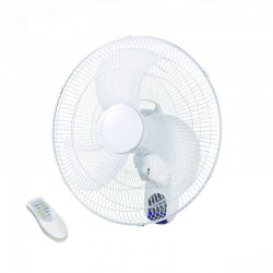 WALL FAN, REMOTE CONTROL, TIMER, WHITE WITH 3 WHITE BLADES, DIAM45, AC 50W FANWPW40R WALL FAN, REMOTE CONTROL, TIMER, WHITE WITH 3 WHITE BLADES, DIAM45, AC 50W FANWPW40R