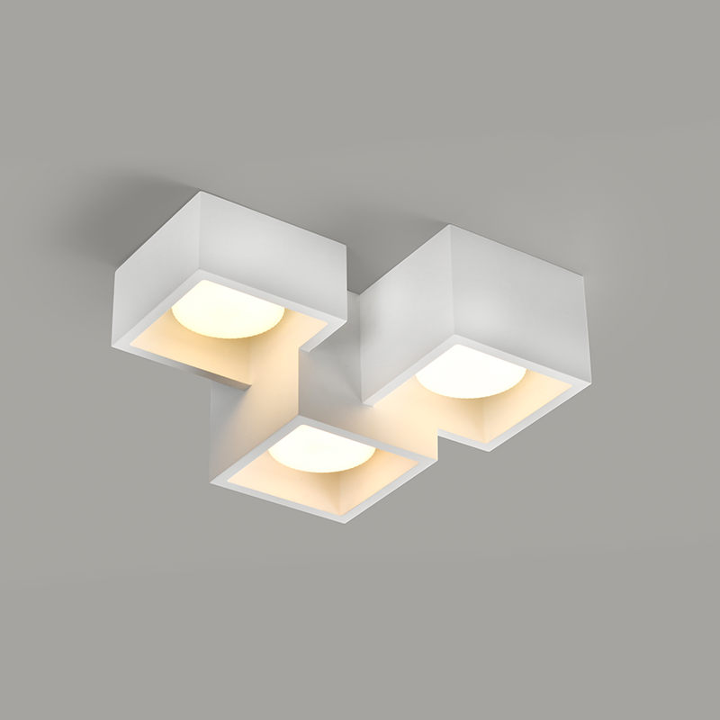 GYPSUM 3 SQUARE CEILING LIGHT NATURAL 215*165*110 GENI 3*GX53 G96023