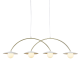 "PENDANT LAMP 4xG9 WHITE BASE AND PLATE GOLD TUBE WITH ACRYLIC SHADE " HM235P4 "PENDANT LAMP 4xG9 WHITE BASE AND PLATE GOLD TUBE WITH ACRYLIC SHADE " HM235P4