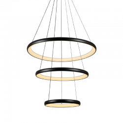 "PENDANT LUMINAIRE LED 60W 4800LM CCT IP20 BLACK METAL + ACRYLIC " HM23LEDP3BKCCT "PENDANT LUMINAIRE LED 60W 4800LM CCT IP20 BLACK METAL + ACRYLIC " HM23LEDP3BKCCT