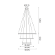 "PENDANT LUMINAIRE LED 60W 4800LM CCT IP20 GOLD METAL+ ACRYLIC " HM23LEDP3GDCCT "PENDANT LUMINAIRE LED 60W 4800LM CCT IP20 GOLD METAL+ ACRYLIC " HM23LEDP3GDCCT