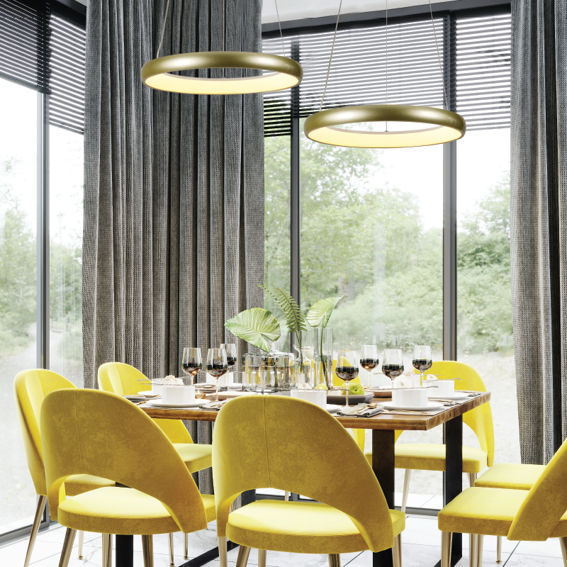 "PENDANT LUMINAIRE LED 24W 1900LM CCT IP20 GOLD METAL+ACRYLIC " HM23LEDP40GDCCT "PENDANT LUMINAIRE LED 24W 1900LM CCT IP20 GOLD METAL+ACRYLIC " HM23LEDP40GDCCT