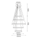 "PENDANT LUMINAIRE LED 80W 6400LM CCT IP20 BLACK METAL+ ACRYLIC " HM23LEDP5BKCCT "PENDANT LUMINAIRE LED 80W 6400LM CCT IP20 BLACK METAL+ ACRYLIC " HM23LEDP5BKCCT