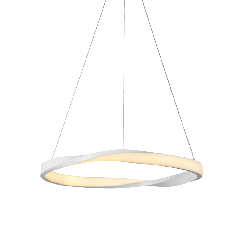 "PENDANT LUMINAIRE LED 32W 2500LM CCT IP20 WHITE METAL+ACRYLIC " HM24LEDP60WHCCT