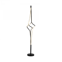 FLOOR LUMINAIRE LED 48W 3800LM CCT IP20 BLACK ALUMINIUM + ACRYLIC " HM607LEDFBKCCT