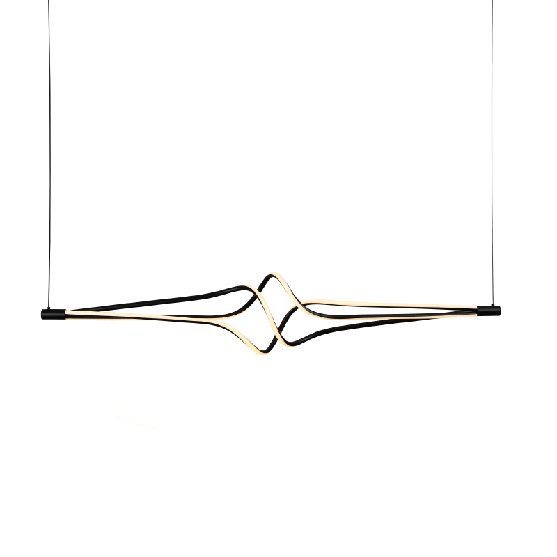 "PENDANT LAMP LED 48W 3800LM CCT IP20 BLACK ALUMINIUM + ACRYLIC " HM607LEDPBKCCT