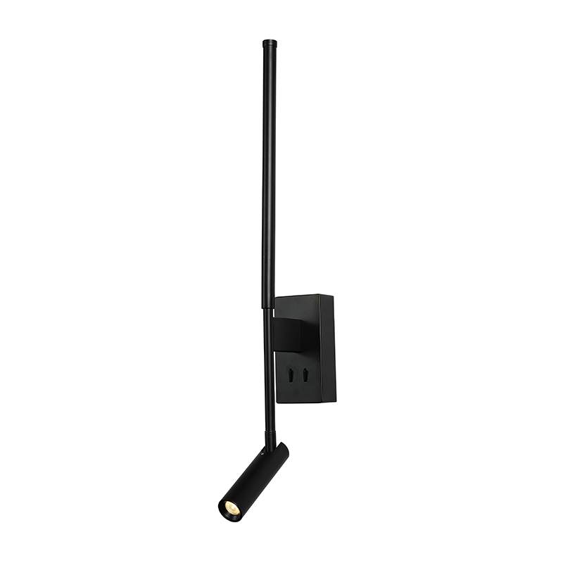 "WALL LAMP LED 5W + COB 3W 700LM 3000K IP20 BLACK ALUMINIUM + ACRYLIC " HM616LEDWBK "WALL LAMP LED 5W + COB 3W 700LM 3000K IP20 BLACK ALUMINIUM + ACRYLIC " HM616LEDWBK