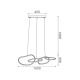 "PENDANT LUMINAIRE LED 60W 4800LM CCT IP20 GOLD STAINLESS STEEL + ACRYLIC " HM88LEDP4GDCCT