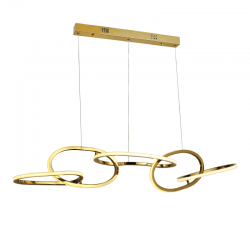 "PENDANT LUMINAIRE LED 72W 5700LM CCT IP20 GOLD STAINLESS STEEL METAL + ACRYLIC " HM88LEDP5GDCCT "PENDANT LUMINAIRE LED 72W 5700LM CCT IP20 GOLD STAINLESS STEEL METAL + ACRYLIC " HM88LEDP5GDCCT