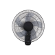 WALL FAN, BLACK WITH 5 TRANSPARENT BLADES, REMOTE CONTROL, TIMER, DIAM45, AC 50W FANWFPB20R