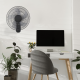 WALL FAN, BLACK WITH 5 TRANSPARENT BLADES, REMOTE CONTROL, TIMER, DIAM45, AC 50W FANWFPB20R