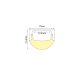 WALL MOUNTED ALUMINUM PROFILE FOCUS P2LAU 60° WITH SEMI-CLEAR PC DIFFUSER 2m/pc P2LAU