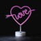 LOVE, 200 NEON LED BATTERY (3xΑΑ)/USB, PINK, IP20, 29 10 28.5 F042007333