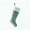 XMAS STOCKING VELVET GREY COLOR WHITE FUR DECORATIVE 20,5 44,5cm X071482