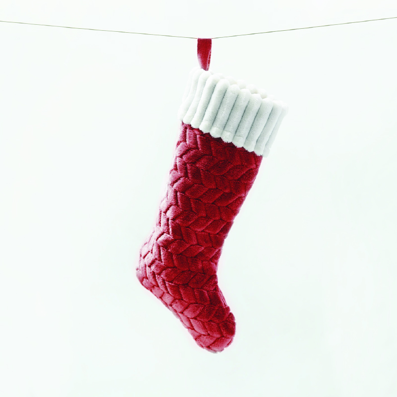 XMAS STOCKING VELVET RED COLOR WHITE FUR DECORATIVE 20,5 44,5cm X071483 XMAS STOCKING VELVET RED COLOR WHITE FUR DECORATIVE 20,5 44,5cm X071483
