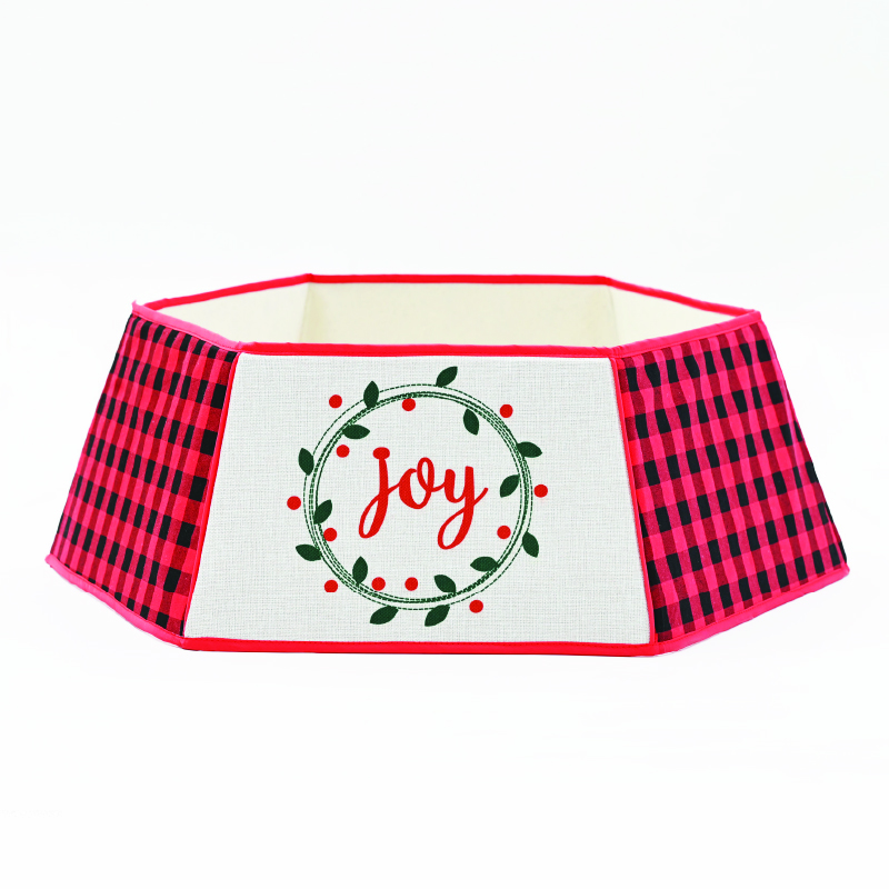 XMAS TREE HEXAGONAL COLLAR JOY DECORATIVE RED COLOR 76,2 61 24cm X072585 XMAS TREE HEXAGONAL COLLAR JOY DECORATIVE RED COLOR 76,2 61 24cm X072585