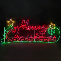 MERRY CHRISTMAS WITH TREE 576 LED MOTIF 24m 2-WIRE ROPE LIGHT MULTICOLOR FLASH IP65 205 81cm 1.5m LEAD CABLE X085763222 MERRY CHRISTMAS WITH TREE 576 LED MOTIF 24m 2-WIRE ROPE LIGHT MULTICOLOR FLASH IP65 205 81cm 1.5m LEAD CABLE X085763222