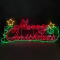 MERRY CHRISTMAS WITH TREE 576 LED MOTIF 24m 2-WIRE ROPE LIGHT MULTICOLOR FLASH IP65 205 81cm 1.5m LEAD CABLE X085763222