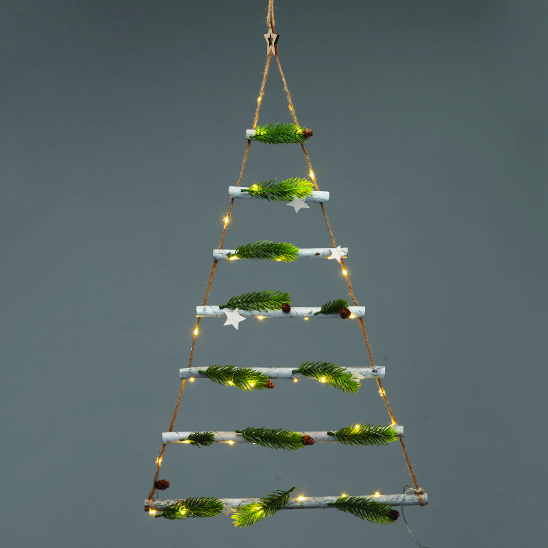 XMAS TREE  amp  STAR HANGING DECORATIVE WW 40 LED BATT 2 ΑΑ(NOT INCL) 47cm H 85cm IP20 30cm LEAD CABLE X13401123