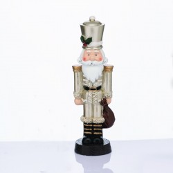NUTCRACKER RESIN SOLDIER WITH MISTLETOE  CHAMPAGNE 23cm X1523108