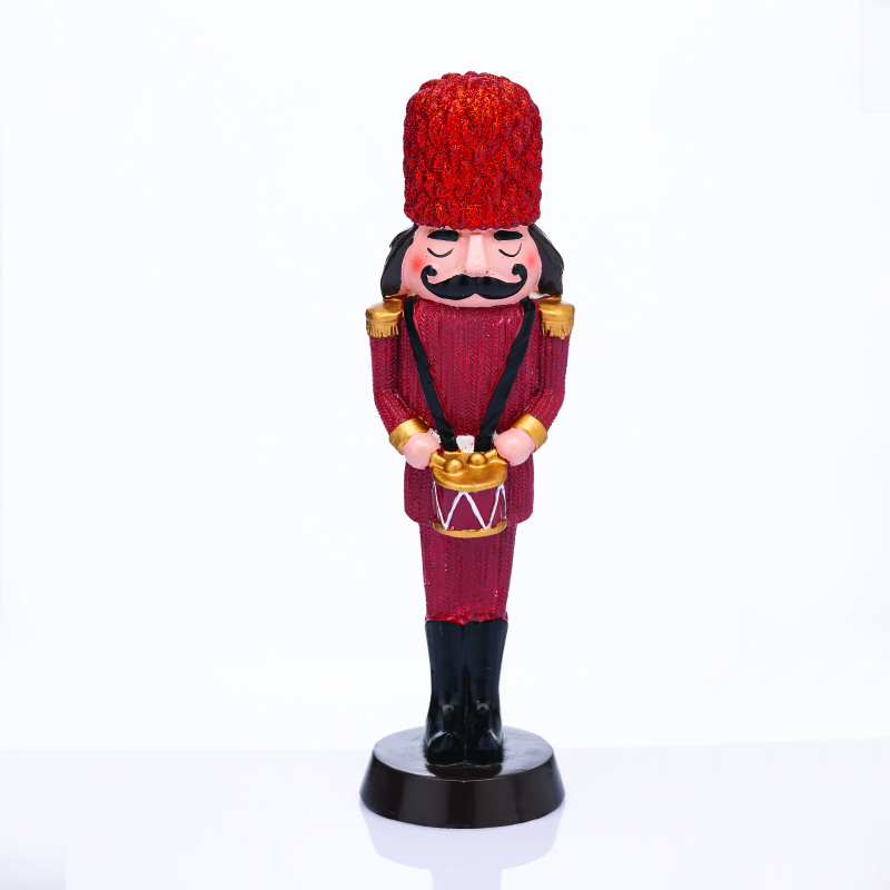 ΚΑΡΥΟΘΡΑΥΣΤΗΣ  ΣΤΡΑΤΙΩΤΗΣ ΜΕ ΤΥΜΠΑΝΟ / NUTCRACKER SOLDIER WITH DRUM ΚΟΚΚΙΝΟ / RED 7x6.5x23cm X1525209