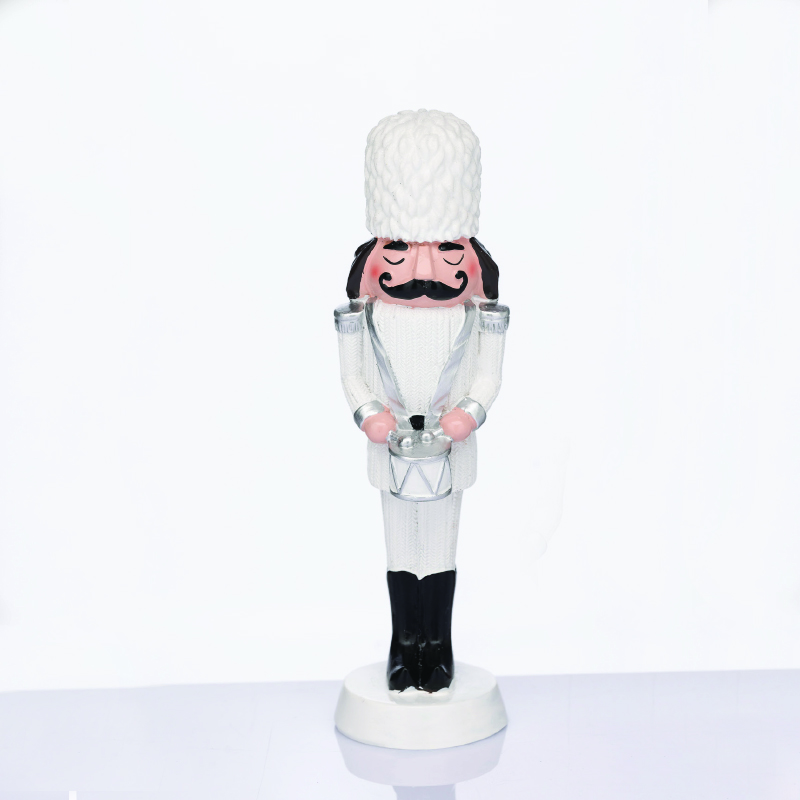NUTCRACKER SOLDIER WITH DRUM WHITE 23cm X1525409